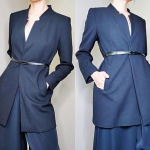 Zara Thick Suit Jacket Blue Size L